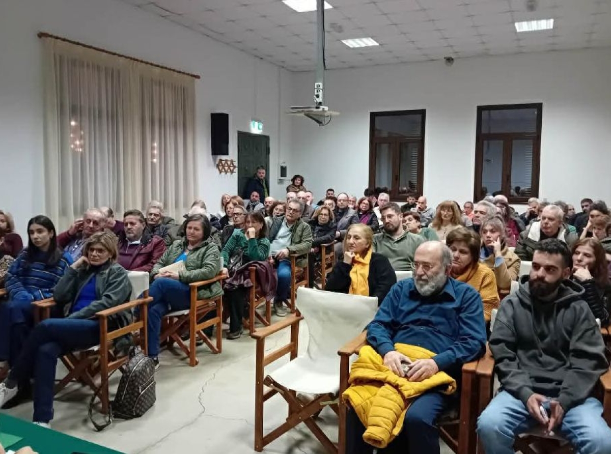 Μεγάλη συμμετοχή στην εκδήλωση για την Παλαιστίνη στον Καπνικό Σταθμό Κατερίνης